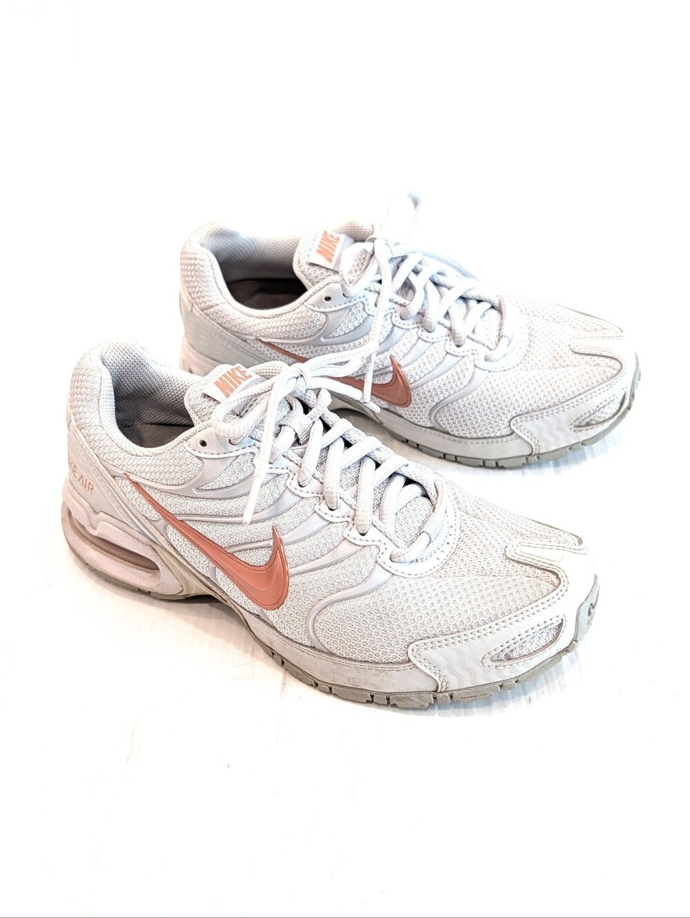 NIKE Air Max Torch 4 Women's Sneakers Platinum with Rose Gold Swoosh Size 6.5